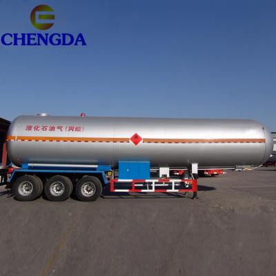 China Cheap truck trailer China price 3 axles 60m3 used lpg tanks for sale for sale