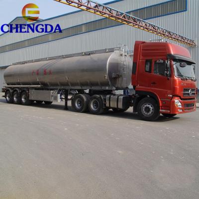 China Chengda 3 Axle Truck Trailer 45000 Liters Aluminum Fuel Tank Tanker Trailers for sale