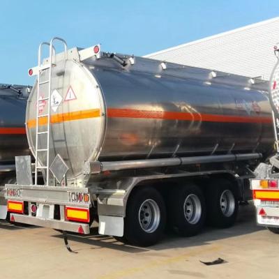 China Truck Trailer 3 Axles 45000 Liters 4 Compartment Aluminum Fuel Tanker Trailer for sale