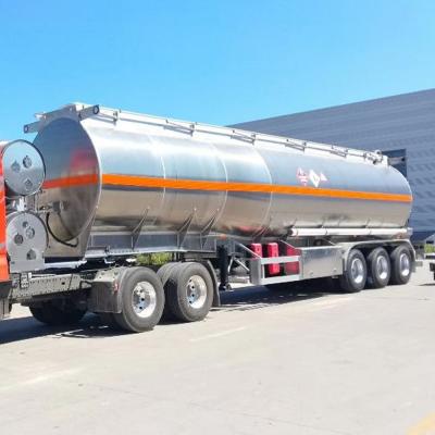 China Truck trailer 45000 liters aluminum fuel oil and gas tanker trailer tanker with manhole cover for sale