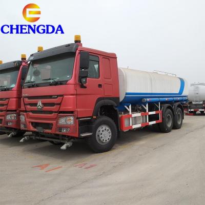 China Sinotruck HOWO 20cbm Multifunctional Dust Suppression Water Tank Container Sprinkler Watering Tanker Trucks for sale