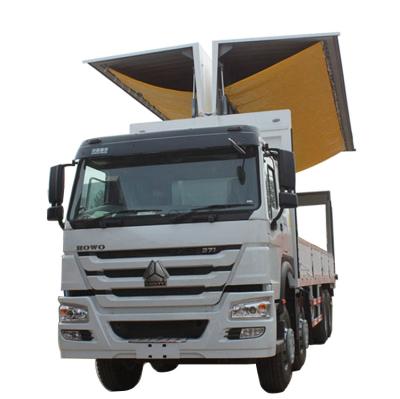 China 3 Axle SINOTRUK Howo 6x4 Wing Van Truck Used Open Cargo 9800*2496*3630 for sale