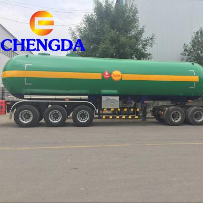 China Liquefied Petroleum GasTanker LPG Tank Trailer 3 Axle 61.9cbm New Semi Truck Trailer for sale