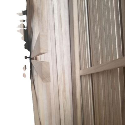 China Traditional Paulownia Trapezoid Chamfer Strips Solid Lumber China Wood Jointed Panel For Sale for sale