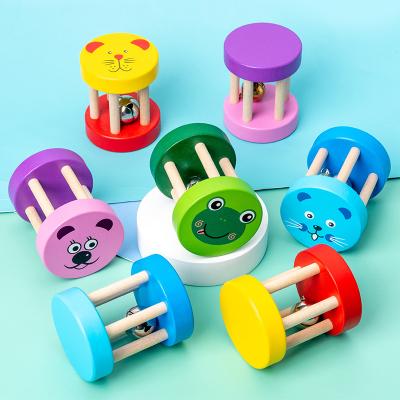 China Wholesale Wooden Musical Baby Rattle Toys With Teether Sets Hand Bell Newborn Toy Sets Grasping Soothing Teething For Kids Children for sale