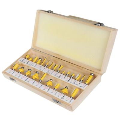 China Carving Wood 24PCS Router Bits Set Tool Set with Carrying Case CNC Router Bits Woodworking Router Bits for wood Tools Milling Cutter for Wood for sale