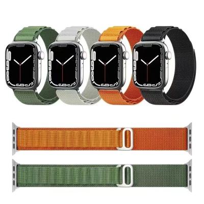 China Water Resistant 2022 New Model Applies to Apple Watch iWatch Strap 8 Generation Back Buckle Nylon Watch Strap for sale