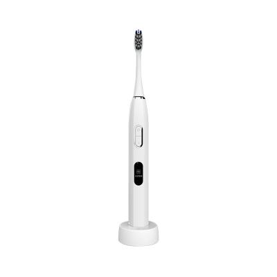 China 2022 New Ipx8 Battery Powered Waterproof Pressure Sensor Electric Sonic Toothbrush with LED Display Deep Clean Sonic Toot Electric Toothbrush for sale