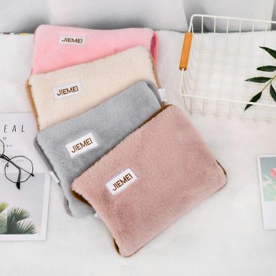 China New Rabbit Hair Corduroy Double Plug Refillable Hot Water Bag, Solid Color Plush, Self-Filling Water Heater, Super Soft And Warm Baby for sale