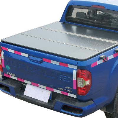 China Tailbox Custom-Fit Pickup Truck Tonneau Covers For Ford Ranger Raptor Aluminum Antioxidation Canopy Triple Truck Bed Protector for sale