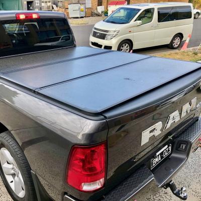 China Tailbox Custom-Fit Pickup Truck Rear Covers Hard For Dodge Ram Aluminum Antioxidation Trunk Lid Canopy Truck Bed Triple Protector for sale