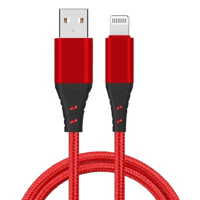 China Nylon Braided MP3/MP4 Player Lighting To USB Cable With 2.4A Power Fast Charging for sale