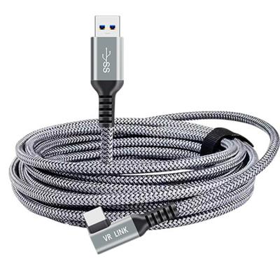 China MP3/MP4 Player VR Headset Cable 90 Degree Angled USB C to USB3.0 A Cable 16ft/5m for Research 1/2 PC/Oculus Game for sale