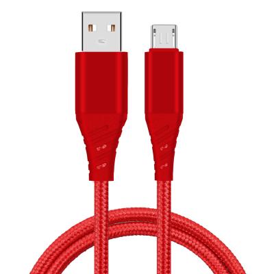 China Mobile Phone Nylon Braided 1m Data Cable For Android Phones for sale