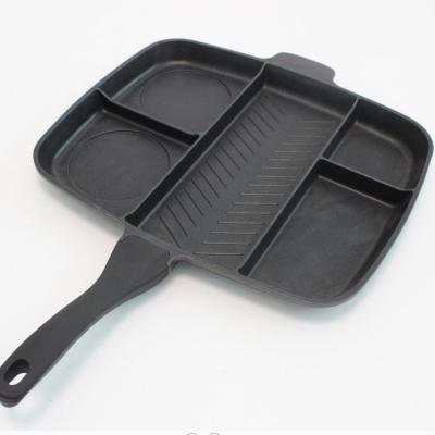 China Sustainable Aluminum Die Casting Die Cast Induction/Cut Bottom Master Pan Non-Stick Hot Sale 5 Taste Breakfast Pans for sale