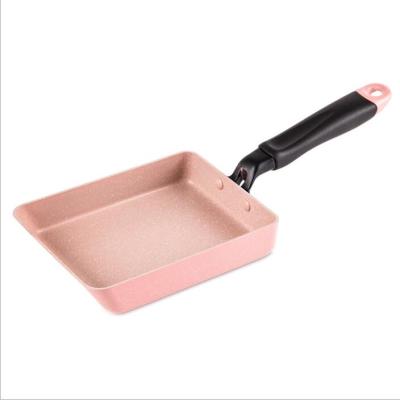 China New Product Sustainable Marble Coating Aluminum Square Frying Pan Japanese Steak Teppanyaki Frying Pan Pancake Mini Colored Egg Pan Pancake Cookware for sale