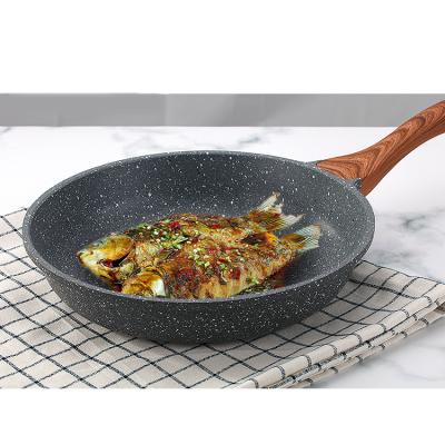 China 2020 Selling High Quality Hot Sustainable Aluminum Marble Die-Cast Pan Non-Stick Fish Frying Pan With Induction Bottom Cooking Pans for sale