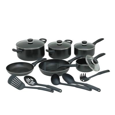 China Sustainable Aluminum Cookware 10PCS Set, Forged Aluminum Cookware Sets Hot Selling Nonstick Cooking Pan Combo With Induction Bottom for sale