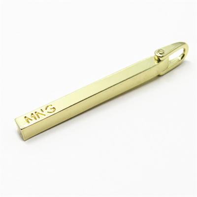 China 50mm Fashion Gold Metal Zipper Nickel Free Pulls for sale