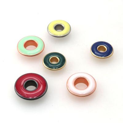 China Good quality nickel free round shape bag accessories color brass hardware creative eyelets for clothes for sale