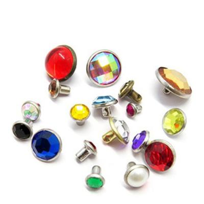 China 5mm Eco - Friendly Colorful Acrylic Belt Decoration Rivet For Belts for sale