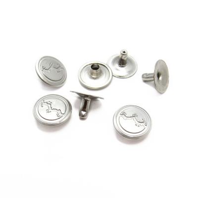 China Custom Brass Metal Rivet Logo Factory Direct Nickel Free Various Styles For Shoes for sale