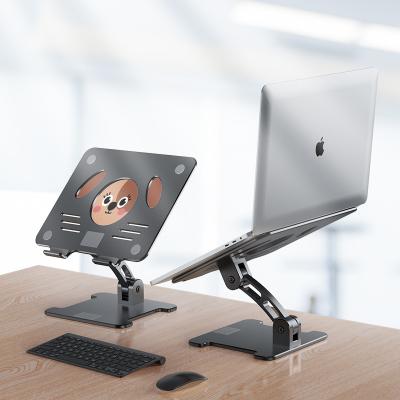 Cina 2020 Popular Folding Aluminum Desktop Tablet Holder Table PC Bracket Adjustable View Angle Laptops Stand in vendita