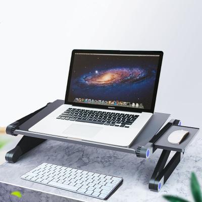 중국 Hot selling extension holder Desk cooling computer DJ table Bed vertical Portable foldable adjustable aluminum laptop stand 판매용