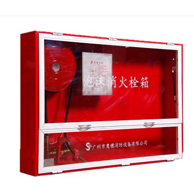 China Metal Enclosure Fire Fighting System Foam Hydrant Cabinet with Glass Door 8L/S Rated Flow for sale