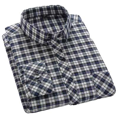 China 2021 high quality chinese style plaid logo flannel shirt custom made flannel shirt long sleeve flannels shirt men for sale