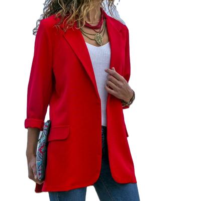 China QUICK DRY Luxury Black Casual Ladies Jacket Fashion Color Block Fashion Blazers Formal Women for sale