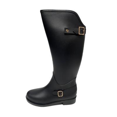 China Deodorization Customize PVC Riding Knee Waist Women Cowboy PVC Knight Boots Rain Tall Boots Riding Boots for sale