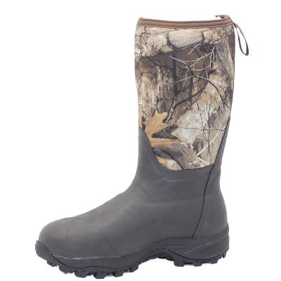 China Customize Round Logo Men Camo Neoprene Hunting Boots With Insulate for sale