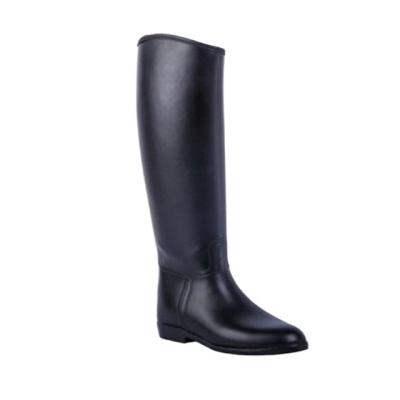 China Deodorization Customize Men And Lady Leather Horse Riding Rain Boots for sale