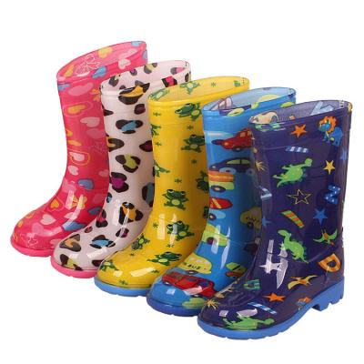 China Rian Boots Custom Pattern Kid Ankle Waterproof PVC Half Wellington for sale