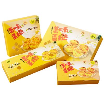 China Recycled Materials Food Cake Box Cake Packaging Accept Eco-Friendly Eco-Friendly Cardboard Tart Paperboard Tart Dessert Egg Macaron Egg Wrapping Tart Boxes for sale