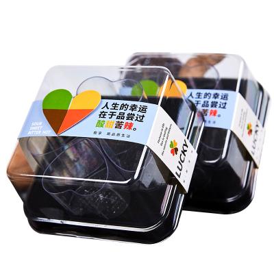 China Disposable Cupcake Box Heart Mousse Cake Box Recyclable Mini Plastic Food Cupcake Boxes Transparent for sale