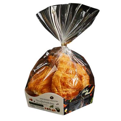 China Disposable Customized Bakery Bag Bread Plastic Bags Printed Plastic Bread Packaging Bag for sale