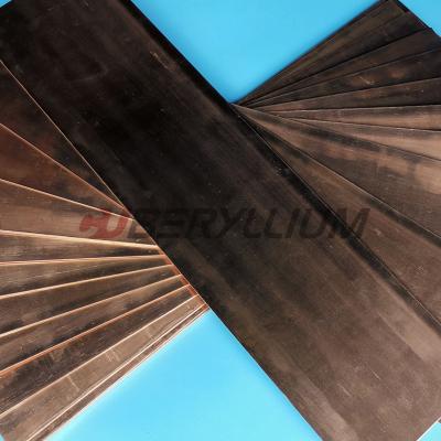 China ASTM B194 Berilio Cobre C17200 Placa 140 mm x 45 mm x 1810 mm Hoja de cobre grande en venta