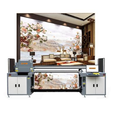 China HONGJET Hotels 1.8m Format i3200 Printhead Wide Format Wall Carpet Wall Cloth Latex Printer Machine Wallpaper for sale