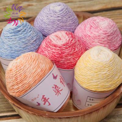 China ZHAONUO Hand Dye 4 Ply 4ply Crochet Beauty Wax Printable Batik Super Soft Baby Milk Cotton Yarns for sale