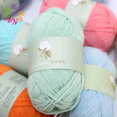 China ZHAONUO Viable Acrylic Cotton 4ply 40/60 60 Acrylic Cotton Yarn Crocheting Knitting Cotton 40 Blend Milk for sale