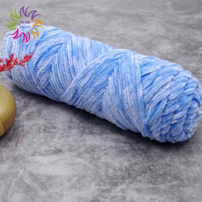 China ZHAONUO Sustainable Soft Fluffy Chunky Polyester Chenille 100% Shiny Yarn for sale