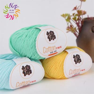 China ZHAONUO Viable Wholesale Factory Price Hand Knitting 100 Organic Baby Mercerized Worsted Yarn Buyers Crochet 100% Cotton Yarns for sale