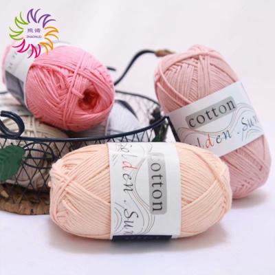 China ZHAONUO Viable Pure Crochet Color Worsted Worsted Trapillo Weaving 100% Cotton 16ply Yarns for sale