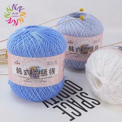 China ZHAONUO Turkey Crochet Yarn Soft Fine Viable Bulky Set Knit Shorts Dye Cheap 100% Small Ply Lace Yarn Cotton for sale