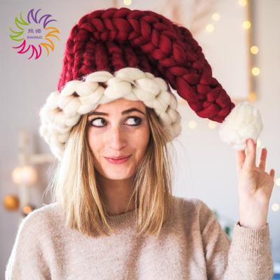 China Hot Selling Iceland Yarn ZHAONUO Amazon Ebay Yarn ZHAONUO Amazon Ebay Bulky Yarn Christmas Hat Originality Handmade Boudinage Woolen Yarn Hat for sale