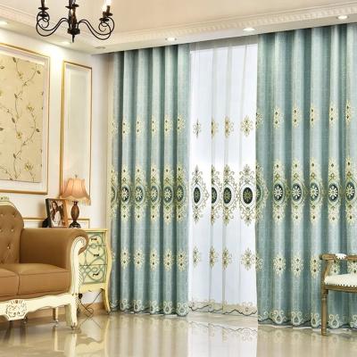 China Blackout Suppliers Luxury Decoration Chenille Jacquard Can Order With Blackout Sheer Breathable Curtain Fabric for sale