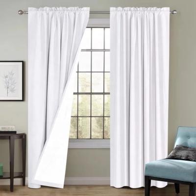 China Other Blackout Light Shading 100% Waterproof Coated Fabric Curtain Ready To Install for sale