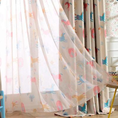 China Hot blackout factory sale voile fabric children curtains cartoon at good price for sale